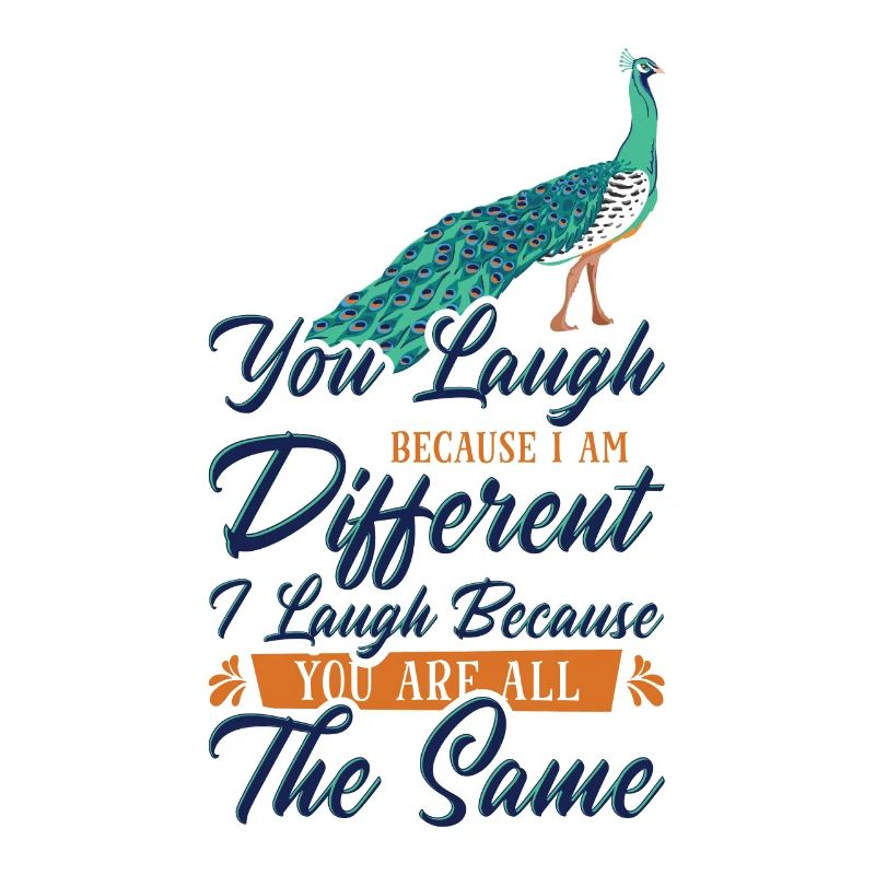 Peacock Positivity Different Inspirational