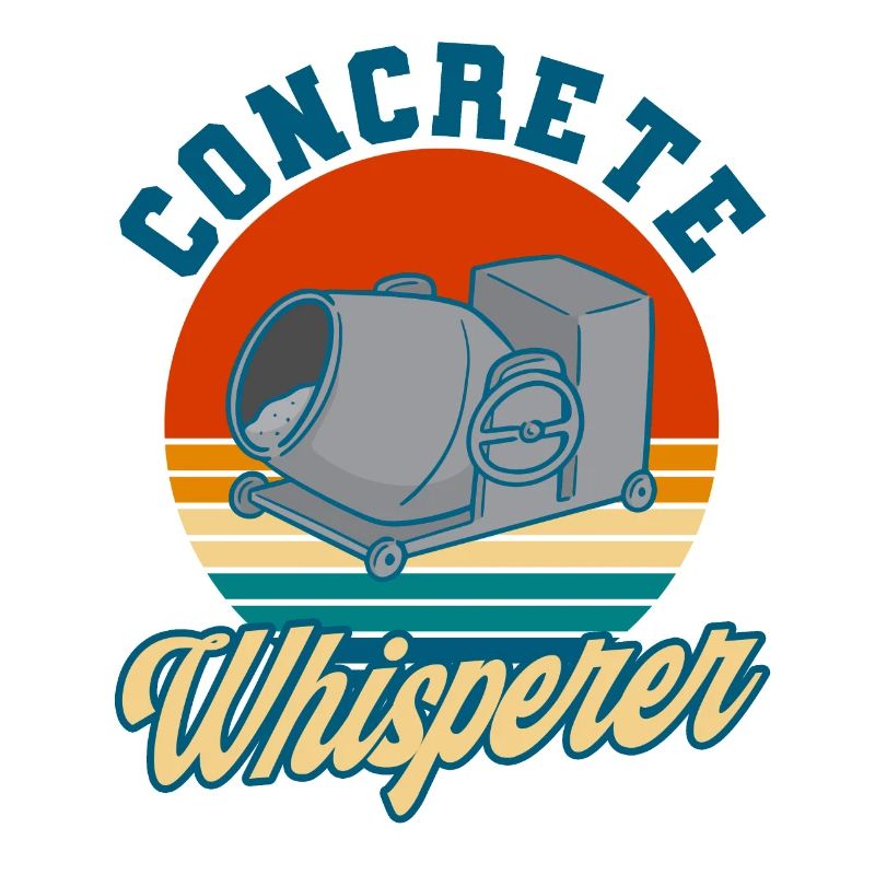 Concrete mixer reinforced concrete builder construction worker gift