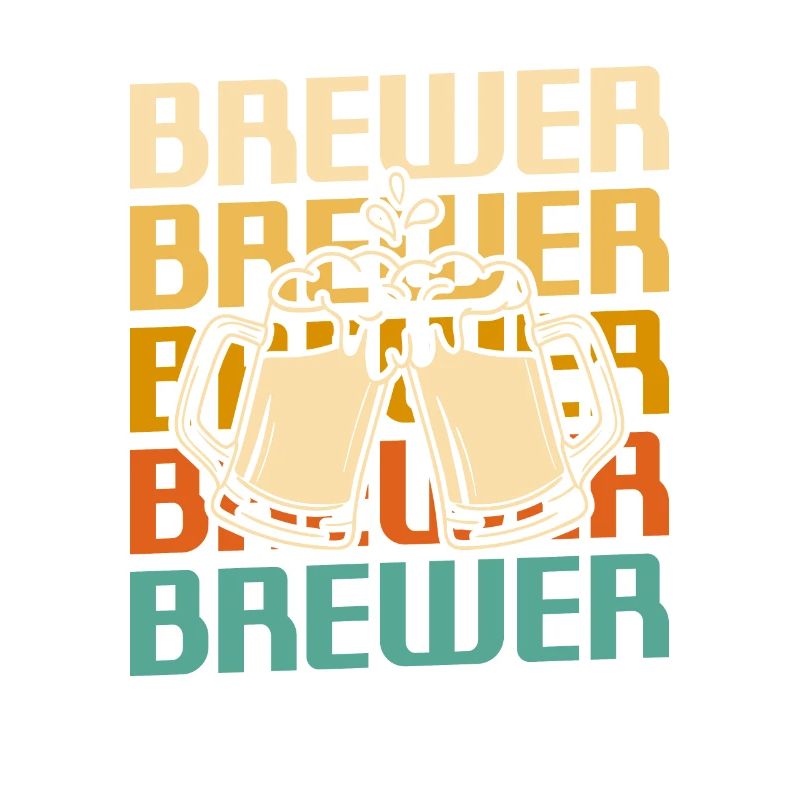 Retro Brewer Beer Brewing