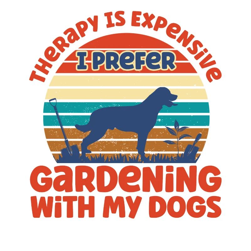 Hunde Hobbygärtner Gartenarbeit Geschenk