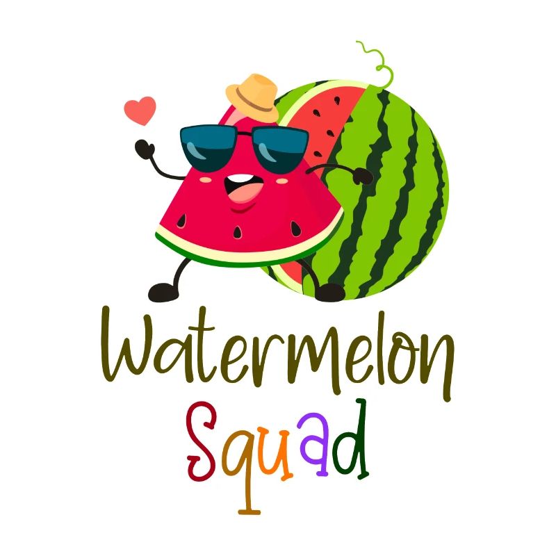 Watermelon Squad Slice Melon Summer Vacation Fruit