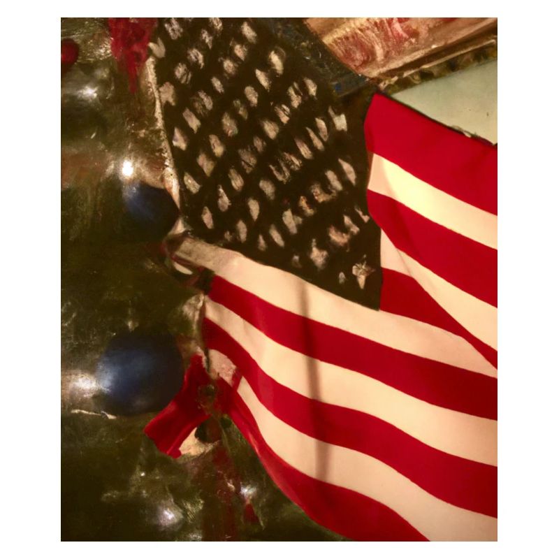 Arbre de Noël américain avec US
