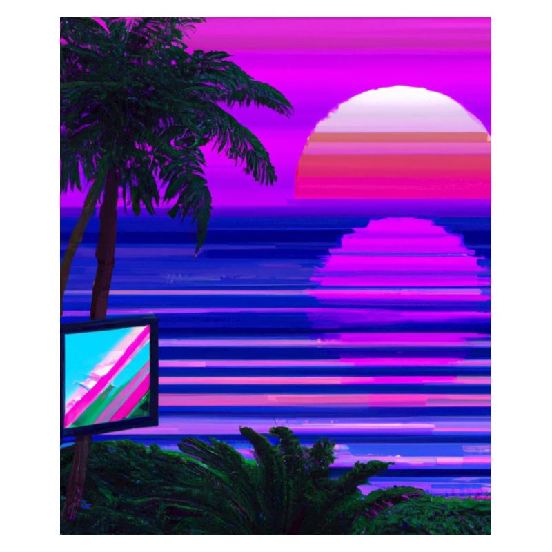 Vaporwave Sun Synthwave Sunset Palms