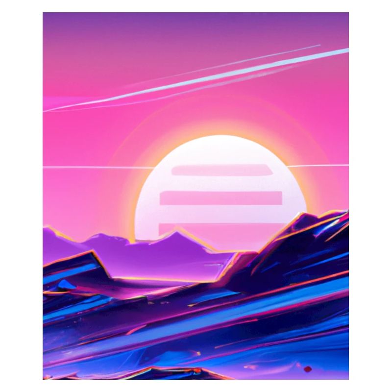 Vaporwave Sun Synthwave Sunset