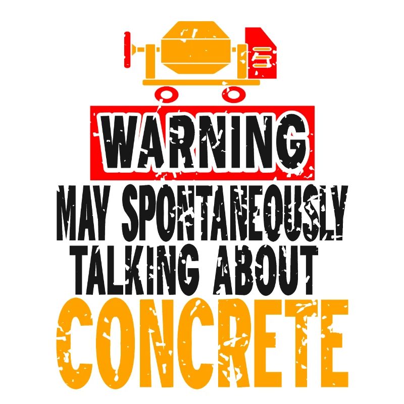 Concrete construction design for construction workers and construction site