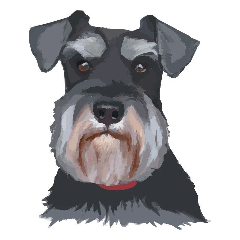 Schnauzer Illustration Geschenkidee Hundebesitzer