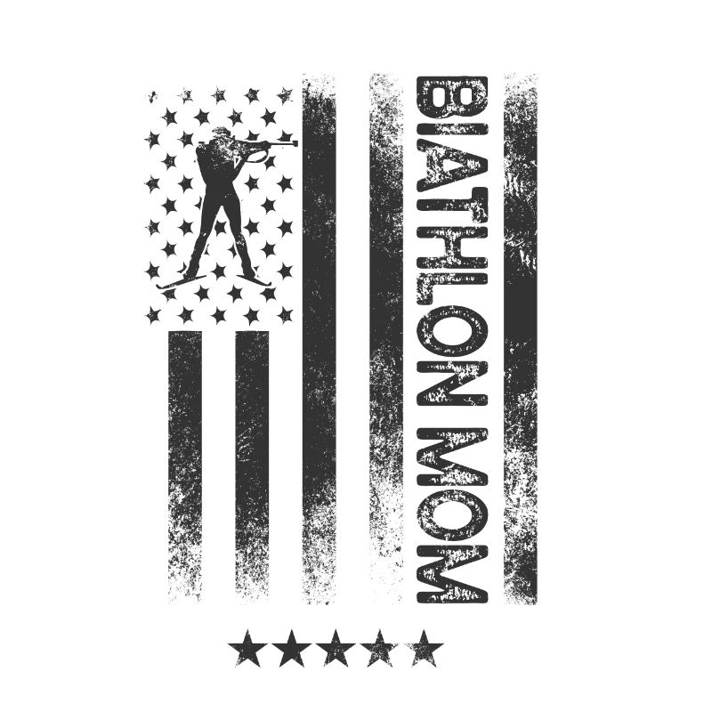 Drapeau des États-Unis - Biathlon Mom