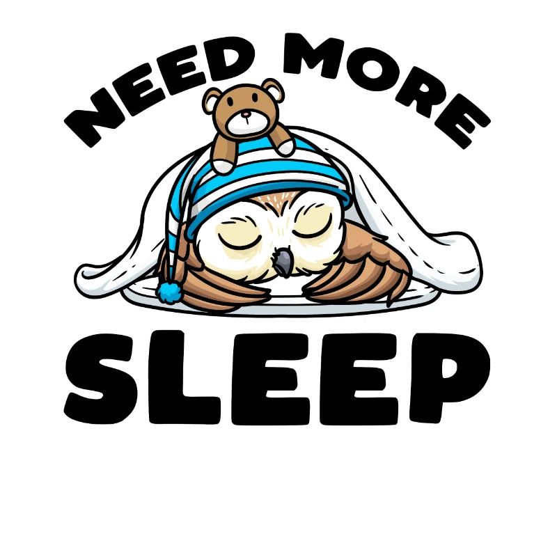 Need More Sleep Napping Owl with Plush Toy