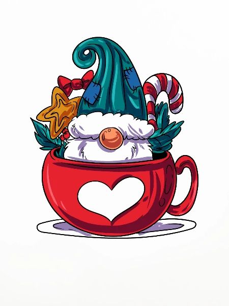Weihnachtswichtel im Becher