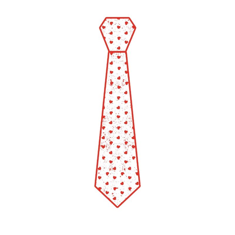 Valentine's Day Tie Heart Pattern Love Matching