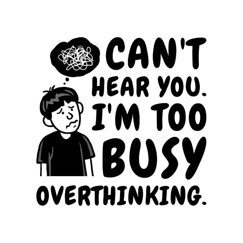 Suranalyse du dessin au trait Dessin Overthinker