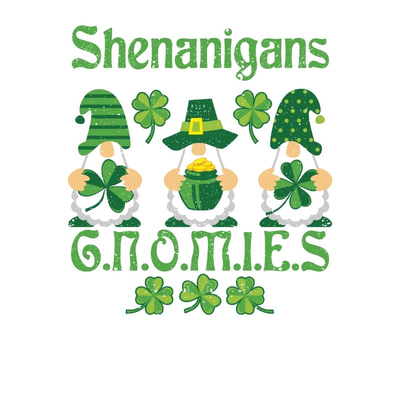 Gnome de la Saint-Patrick Manigances de trèfle avec