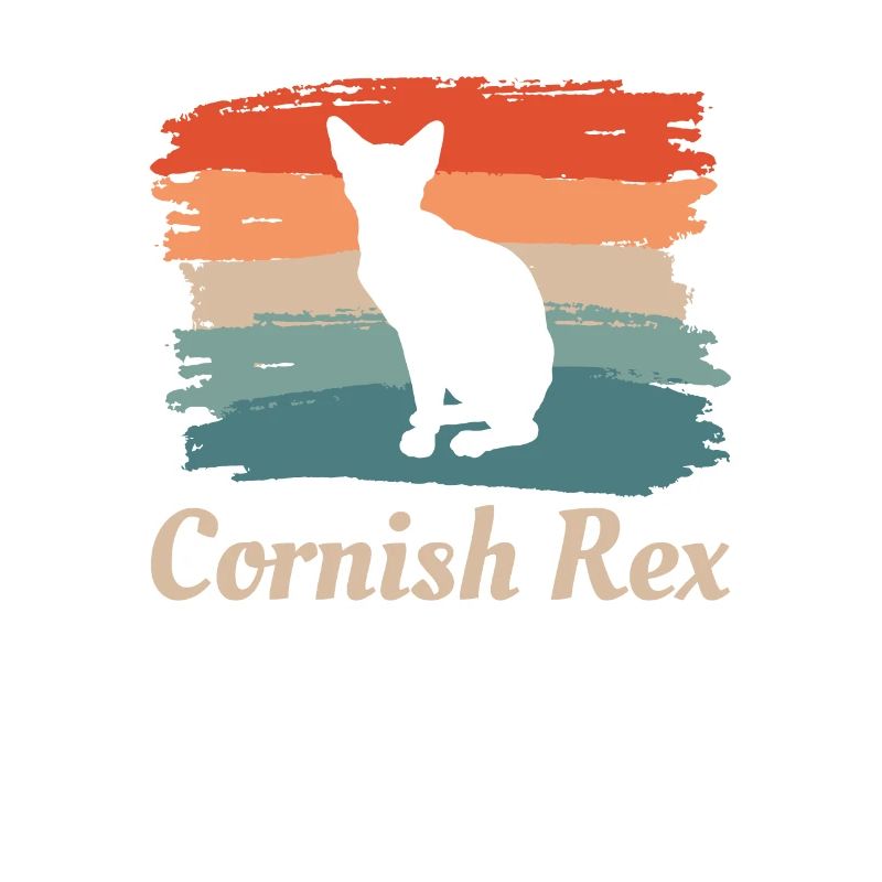 Vintage Retro Cornish Rex Cat Lover