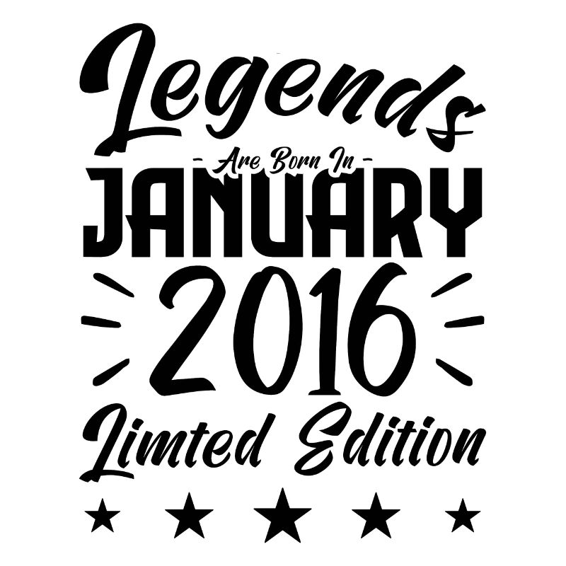 Geboren im Januar 2016. Geburtstagsgeschenk.