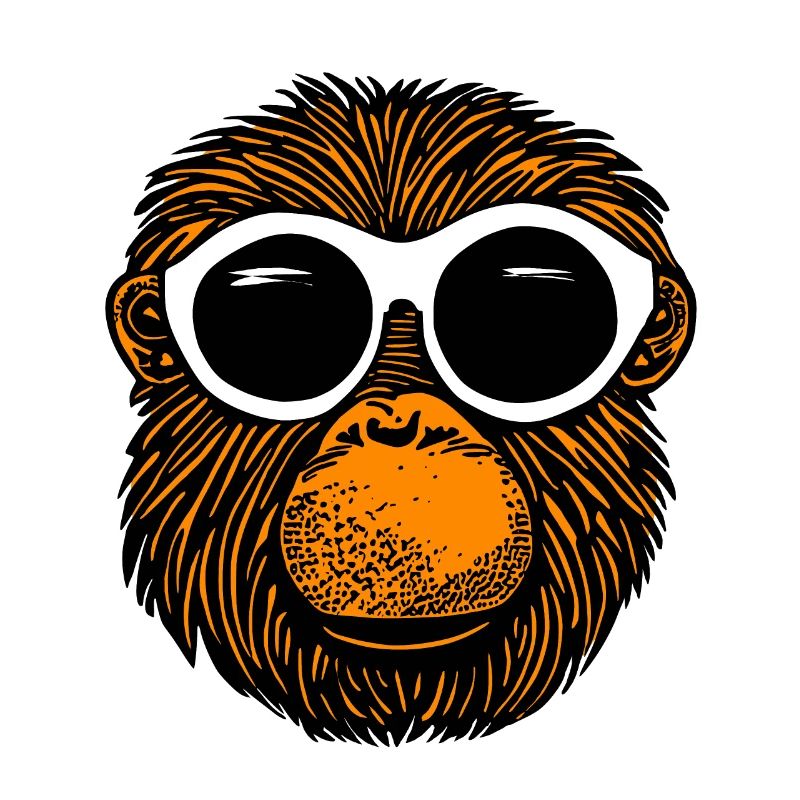 Affe mit Sonnenbrille