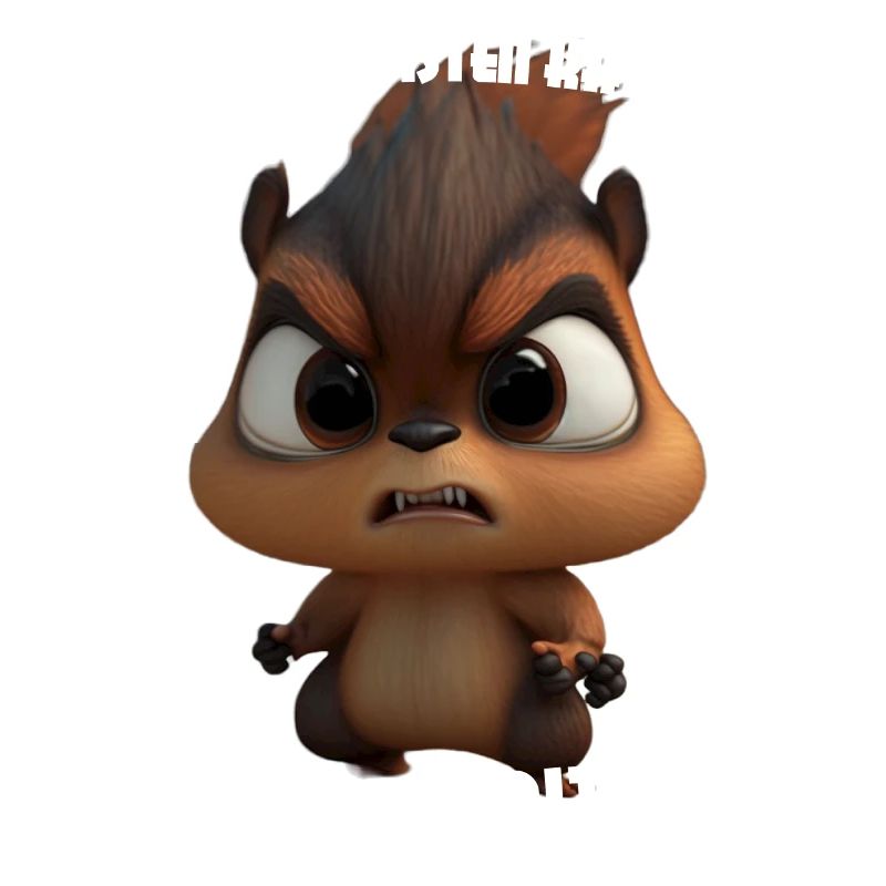 süßes Eichhörnchen mit Spruch Kaffee