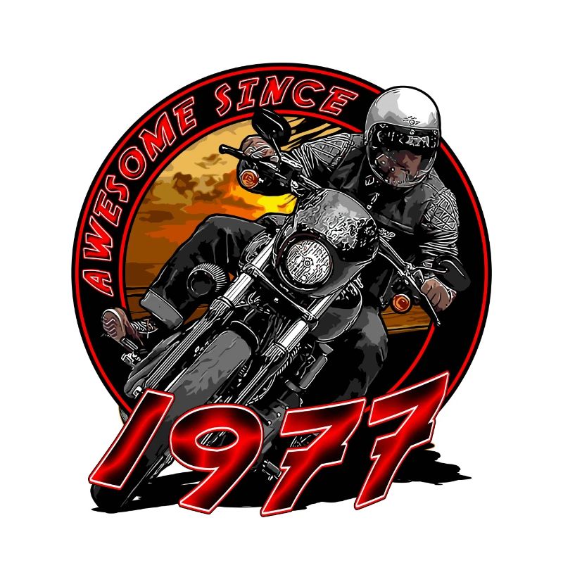 Awesome since 1977, Biker Geburtstag