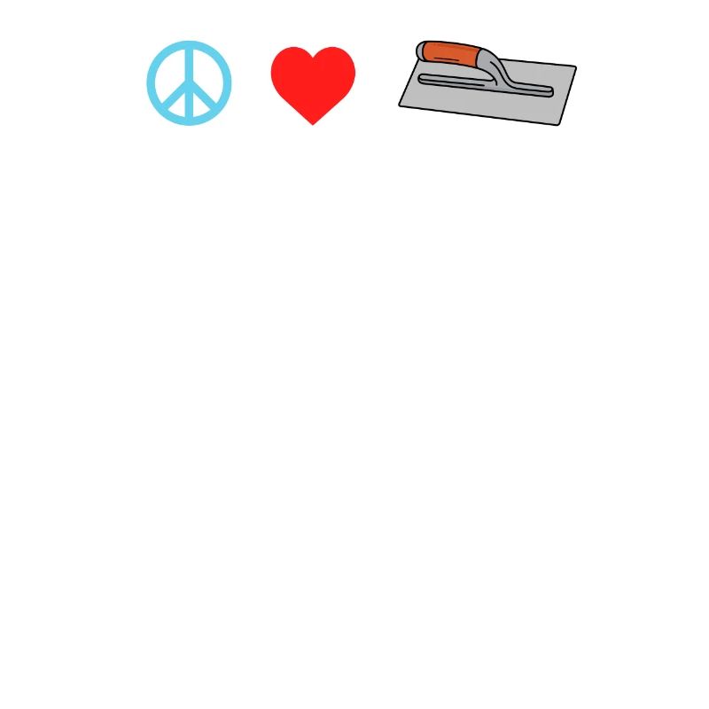 Peace Love Concrete Finisher Construction Worker