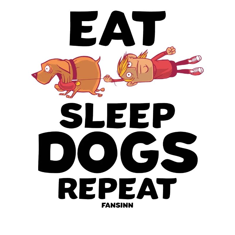 Manger des chiens de sommeil répéter