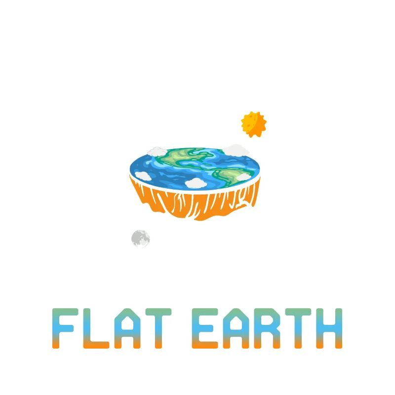 FLAT Earth Cool Astronaut Flat Earther Designs