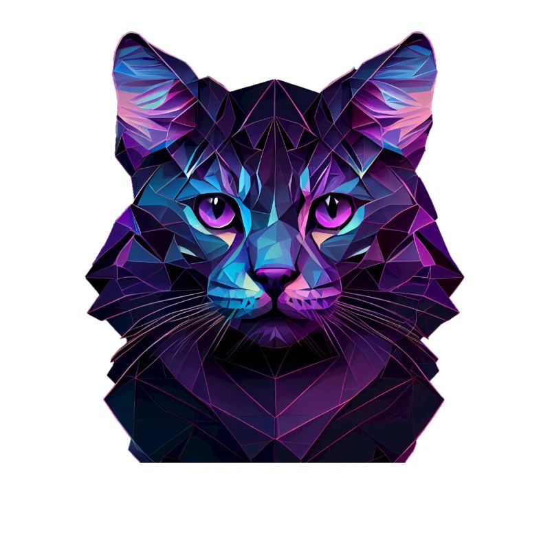 Chaton Chaton Chat Polygone Chat