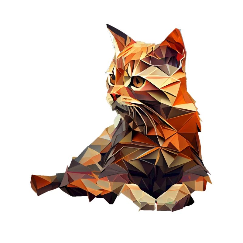Chaton Chaton Chat Polygone Chat