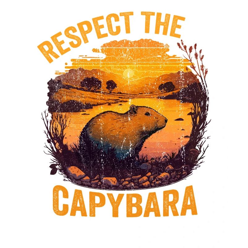 Respect L’Animal Capybara Drôle Capybara Lover