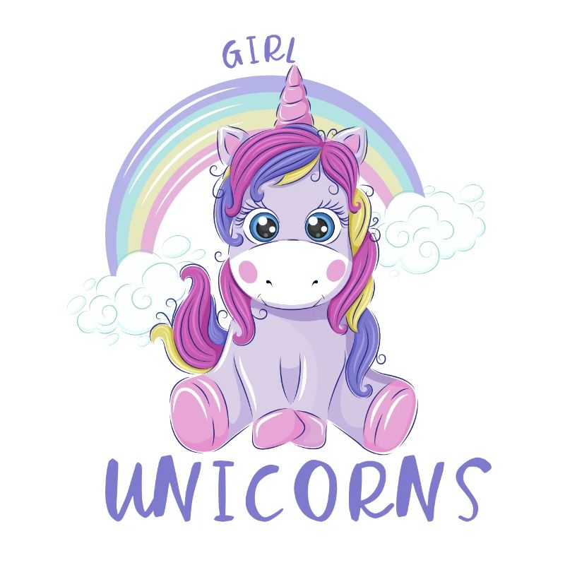 Nur ein Mädchen, das Einhörner liebt