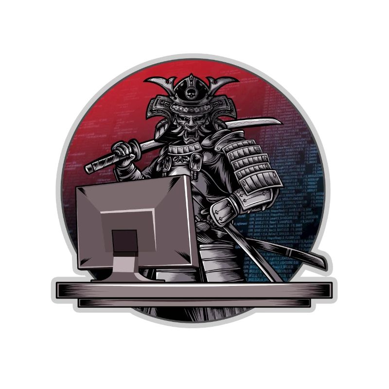 Programmierer Samurai - Warrior Computer - Entwickler