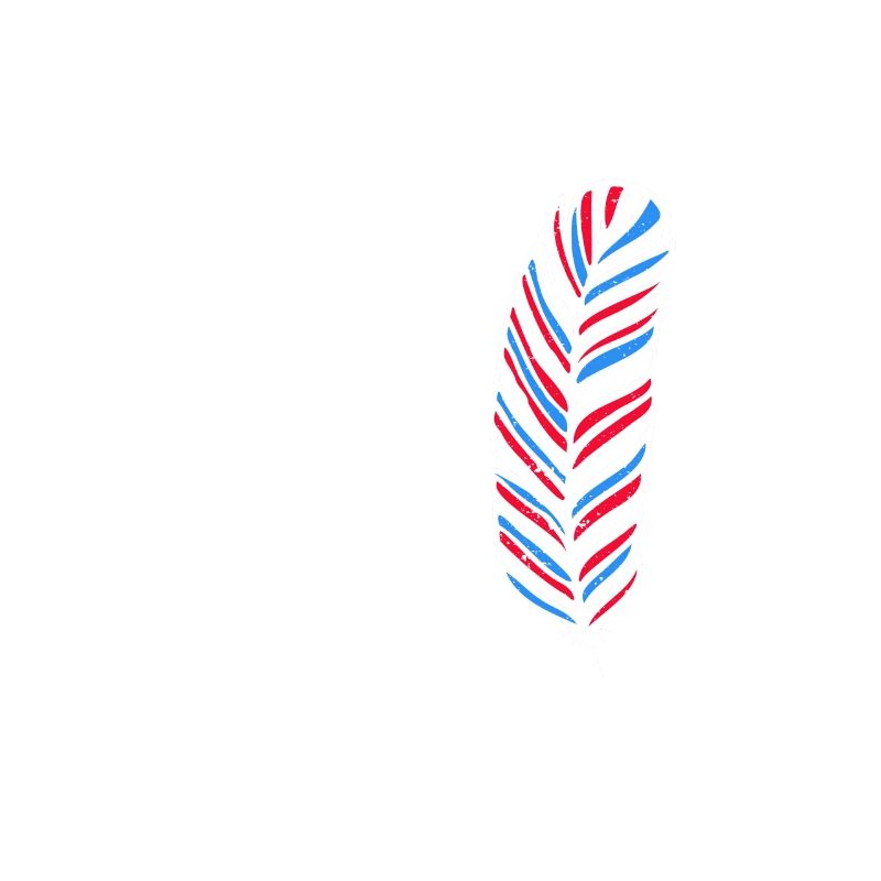 American Flag Native Tribe Feather Pride