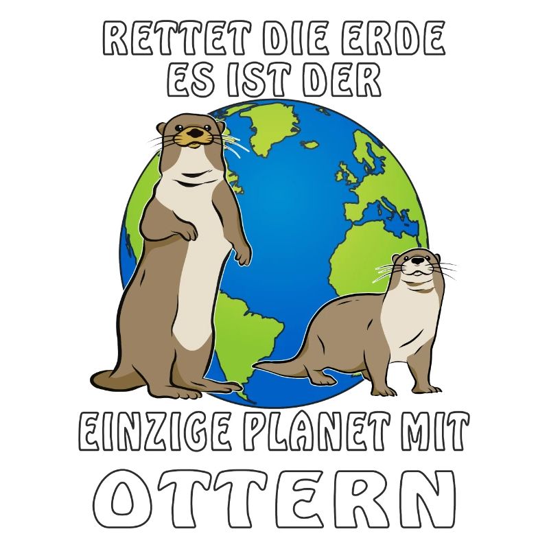 ERDE PLANET MIT OTTERN