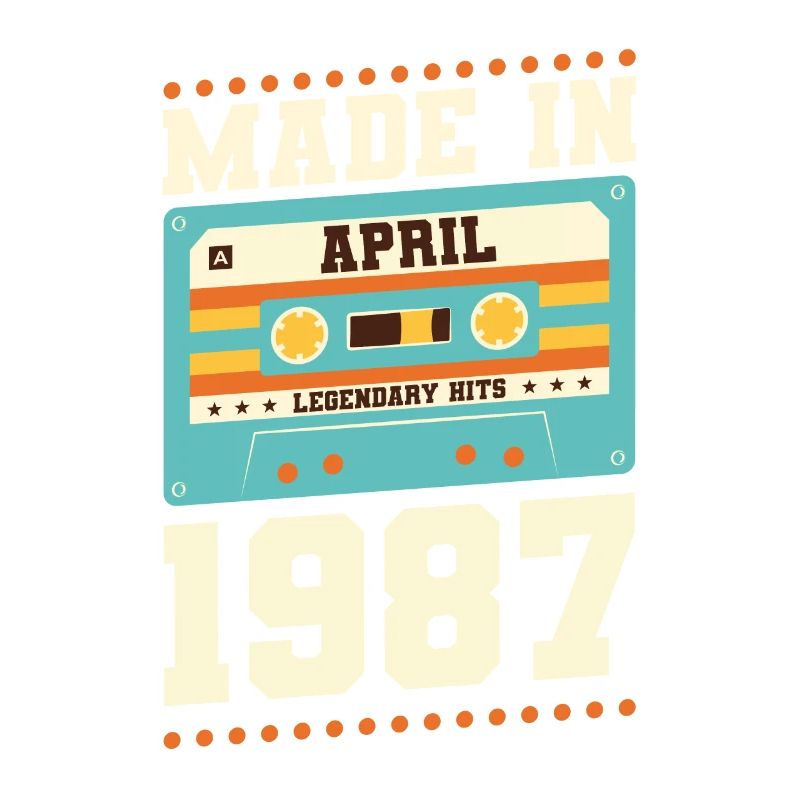 36e anniversaire Avril Né 1987 Idée cadeau
