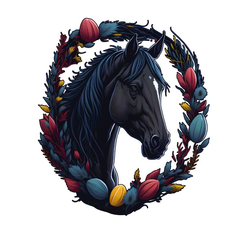 Équitation avec cheval doux à Pâques & printemps