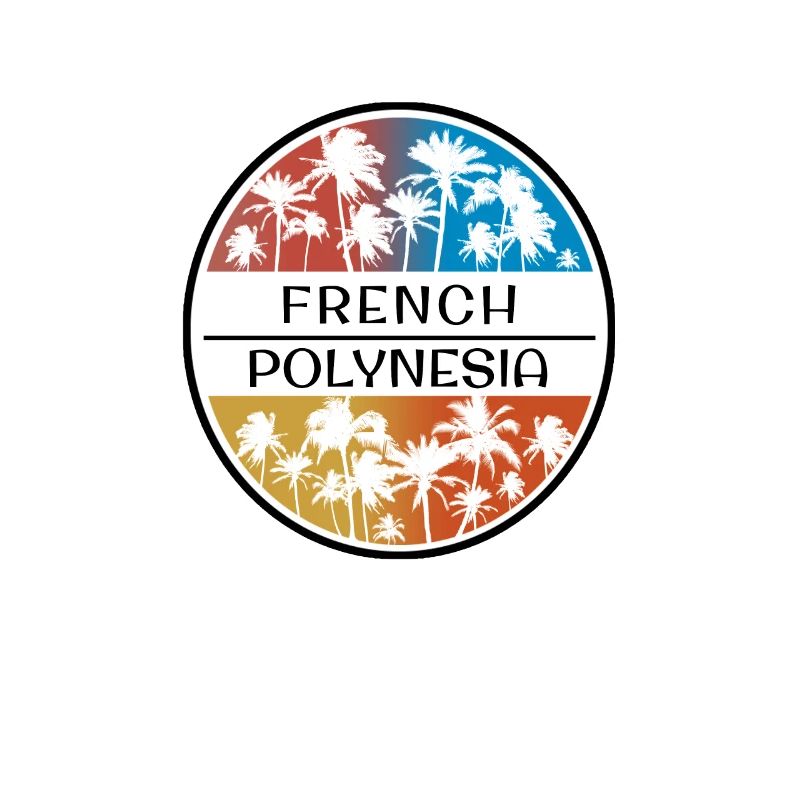 French Polynesia Palm Tree Stylish Vacation