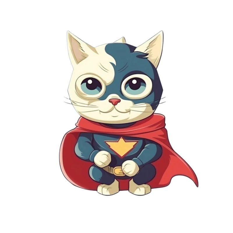 niedliche Heldenkatze