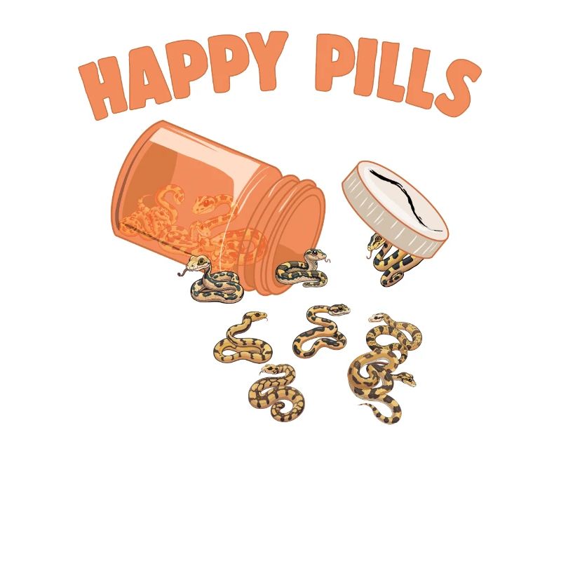 Happy Pills Snakes Funny Ball Python Lovers Humor