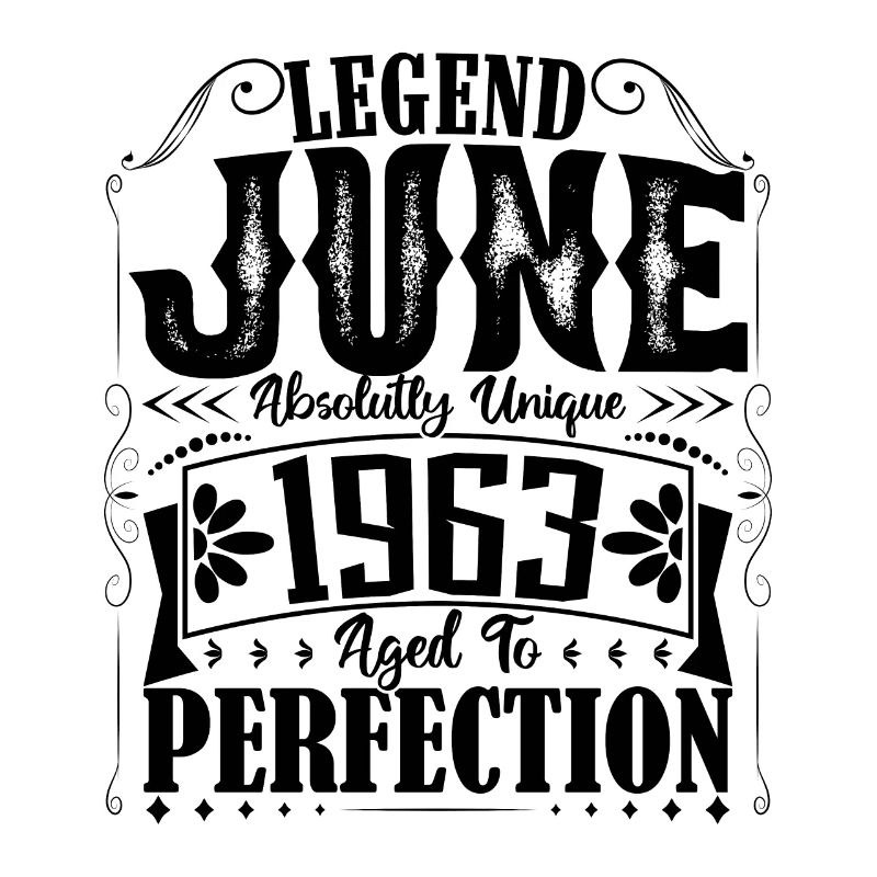 Juni 1963. Geburtstag Juni 1963 Geschenk Juni 1963