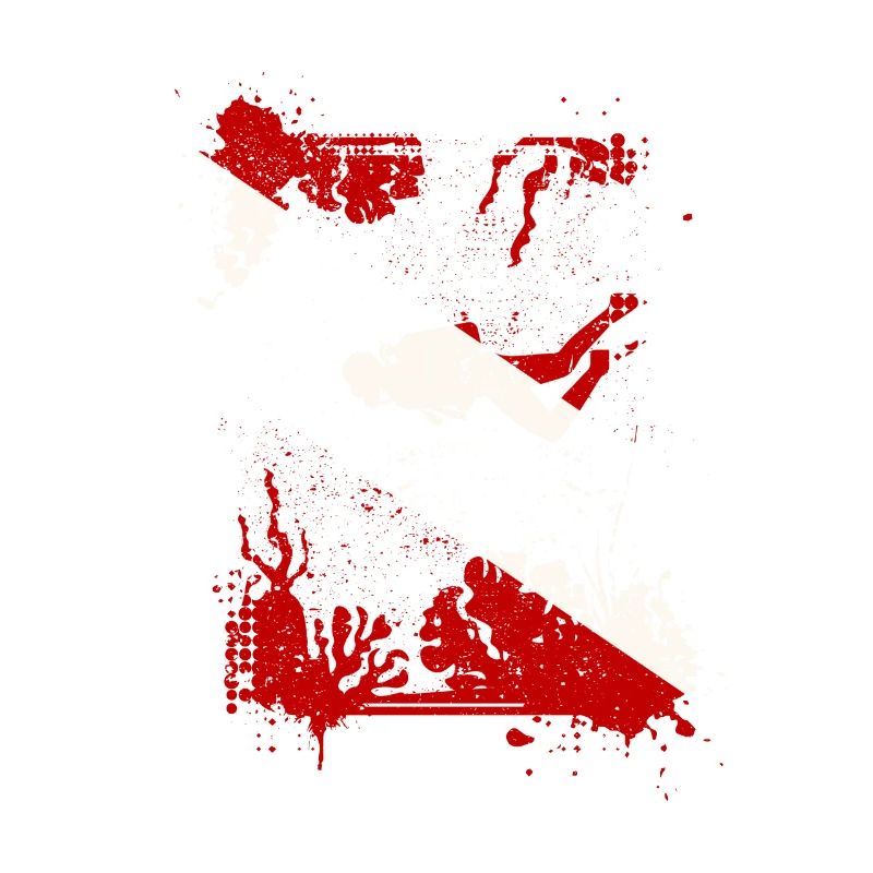 Scuba Dive Flag Deep Diving Divemaster Instructor