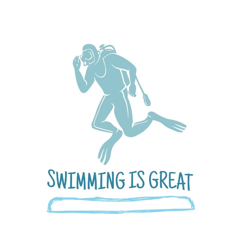 La natation est une excellente conception de plongeur rétro présente