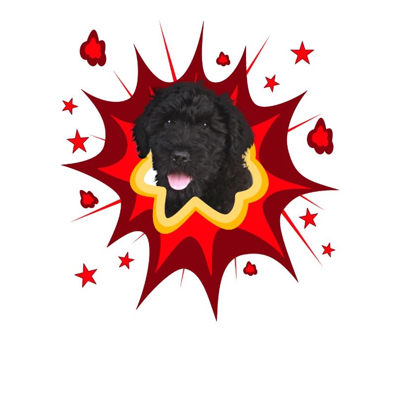 Conception de chien de bande dessinée - Pow - Russian Terrier