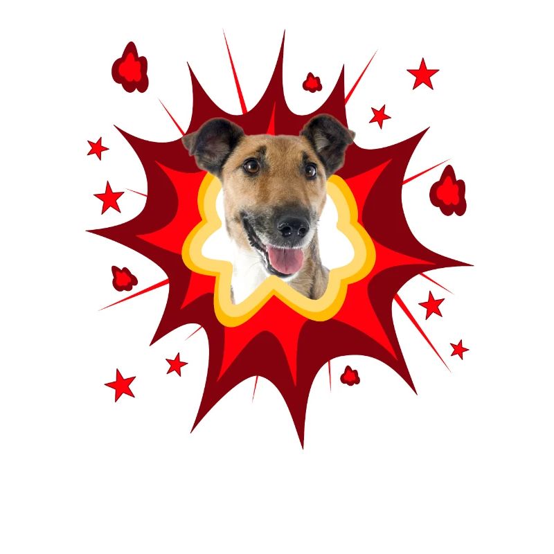 Comic Hund Design - Pow - Foxterrier