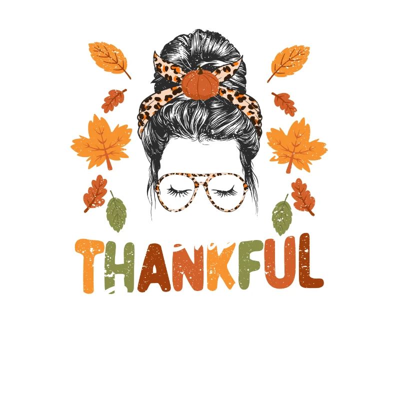 Eine dankbare Oma Thanksgiving Day Herbst Saison
