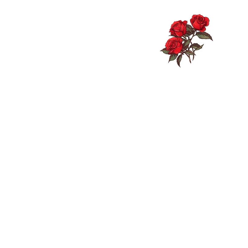 3 Red Roses Patch Logo Novelty Flowers Lover Pun
