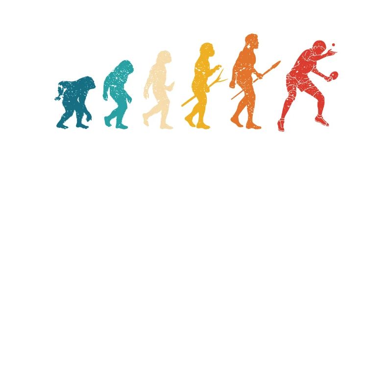 Ping Pong Human Evolution Table Drôle