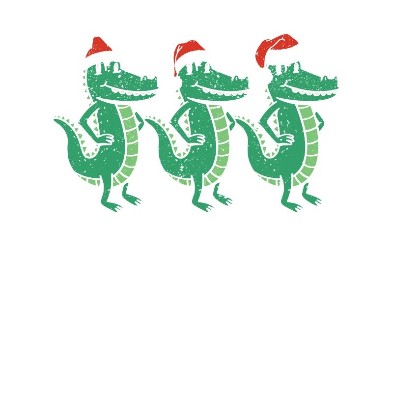 3 Weihnachtskrokodile Weihnachtsmann Xmas