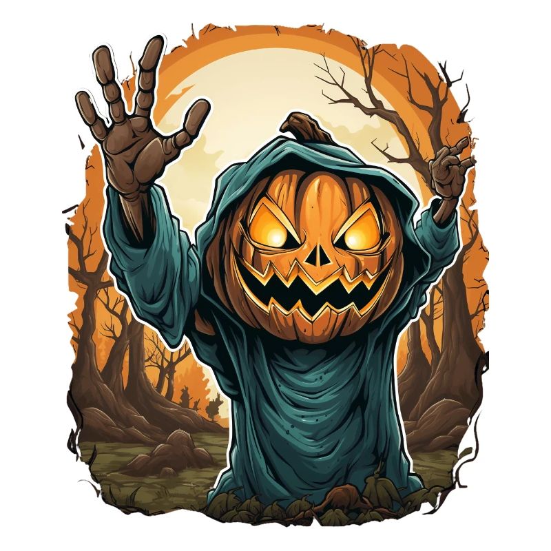 Halloween Emerging Hands Spooky Pumpkin