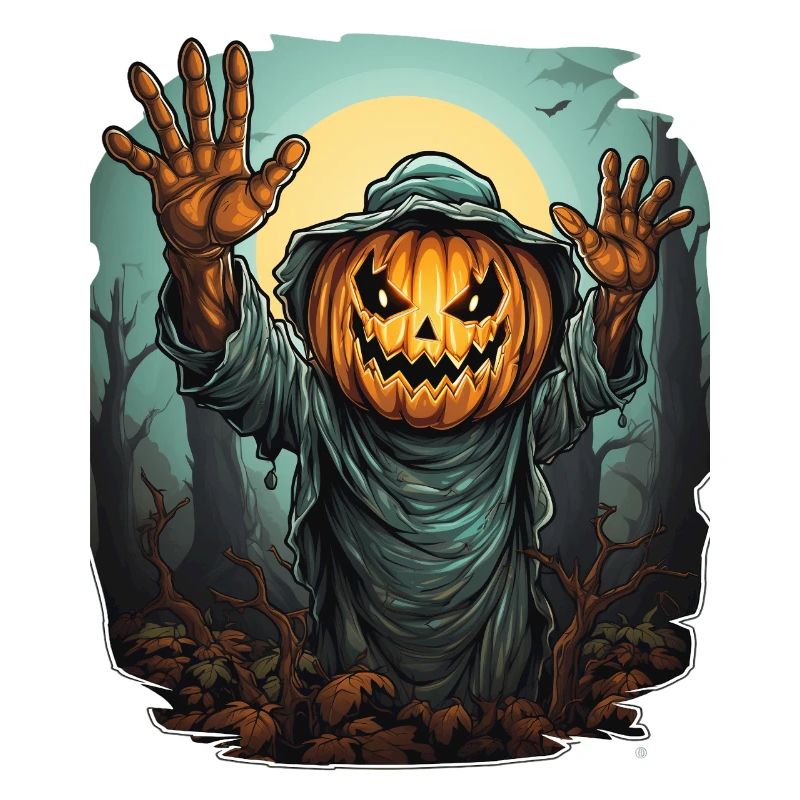 Halloween Emerging Hands Spooky Pumpkin
