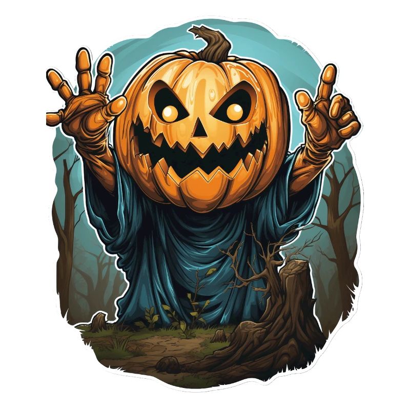 Halloween Emerging Hands Spooky Pumpkin