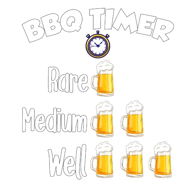 BBQ Timer - Rare, Medium, Well Done, Beer