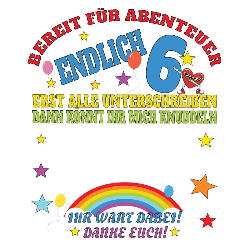 6. Geburtstag Junge & Mädchen Gästebuch